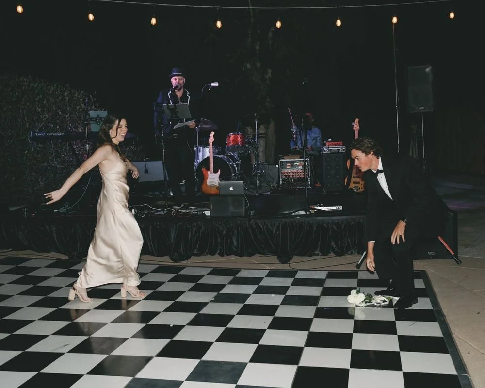 Garden wedding stage setup Charlotte NC